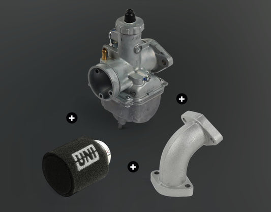 Pack complet carburateur mikuni 26mm + filtre à air uni noir/noir