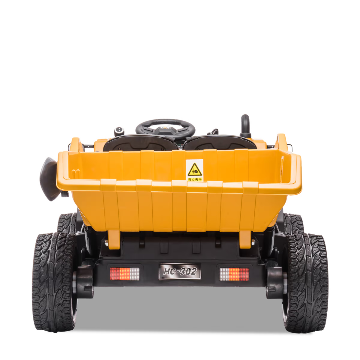 Camion de chantier électrique enfant xl avec benne 12v Orange