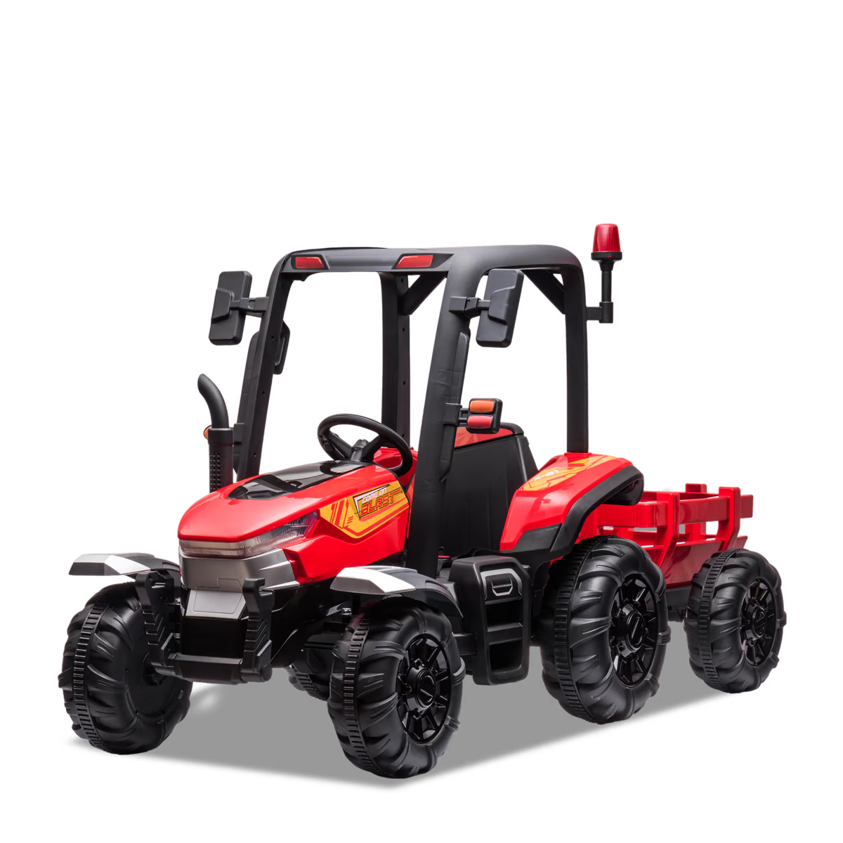 Tracteur enfant électrique agricole xl avec remorque Rouge